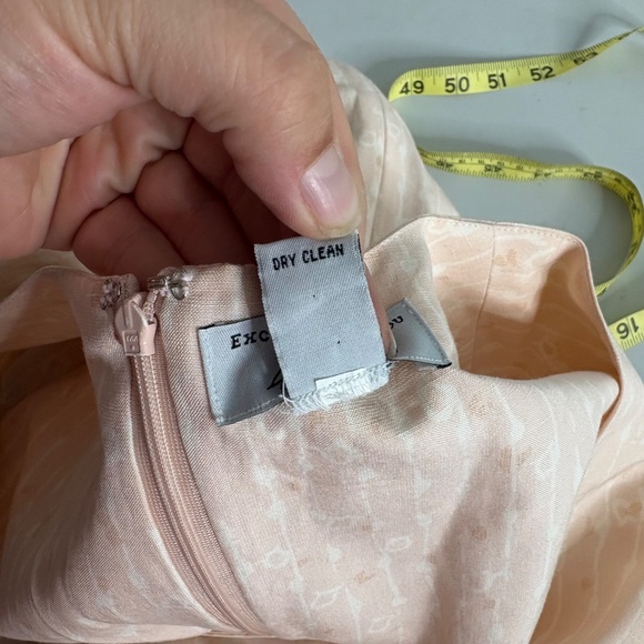 Vintage Lord & Taylor 90s Pink White Dress - Picture 9 of 11